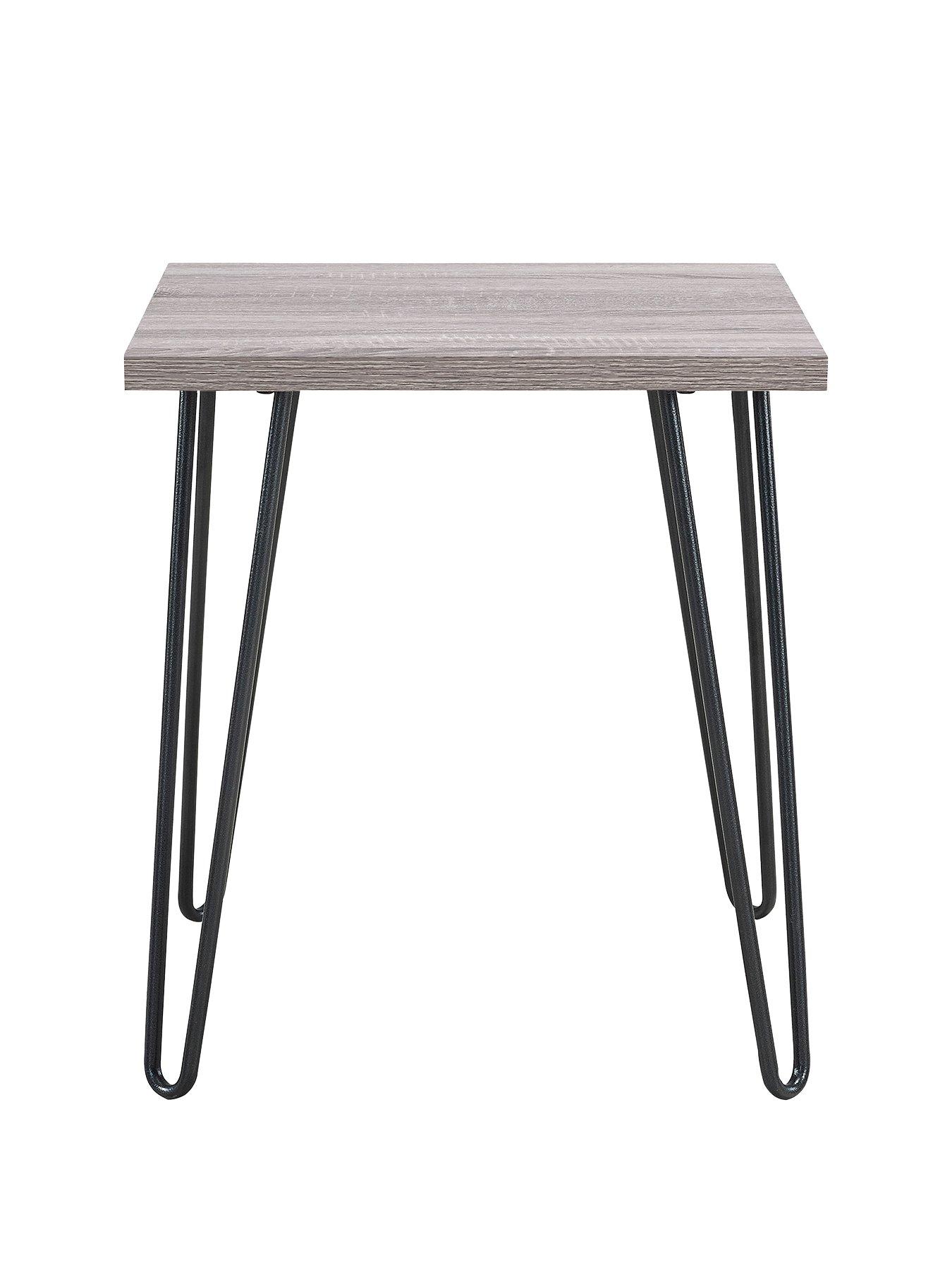 Owen Side Table Grey Oak Effect Very Co Uk