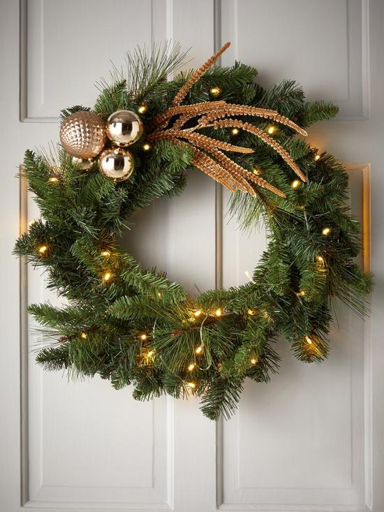 Plain Ready to Decorate Christmas Wreath | very.co.uk