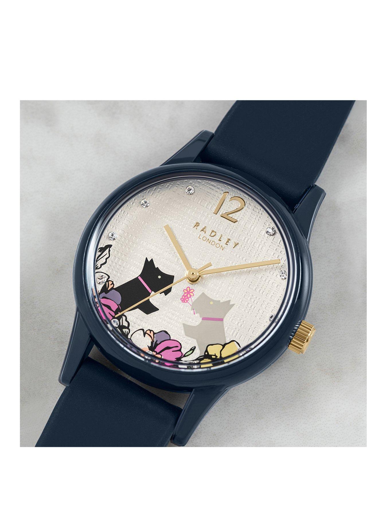 Radley RY2983 Say It With Flowers Dial Navy Silicone Strap Ladies