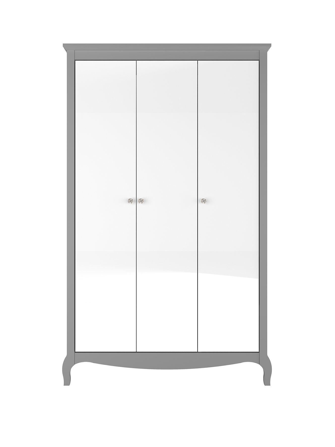 Product photograph of Very Home Sandy 3 Door Mirrored Wardrobe from very.co.uk