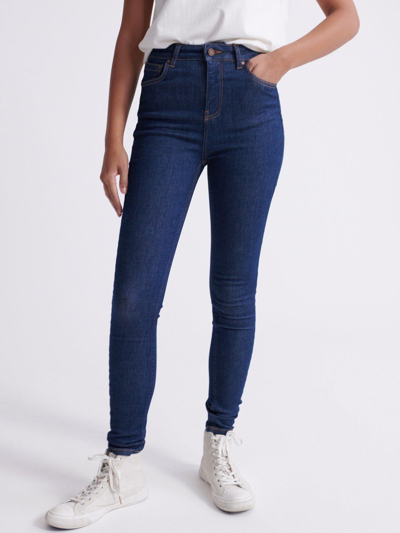 New Womens Superdry Factory Second Denim Mini Skirt Pacific Blue