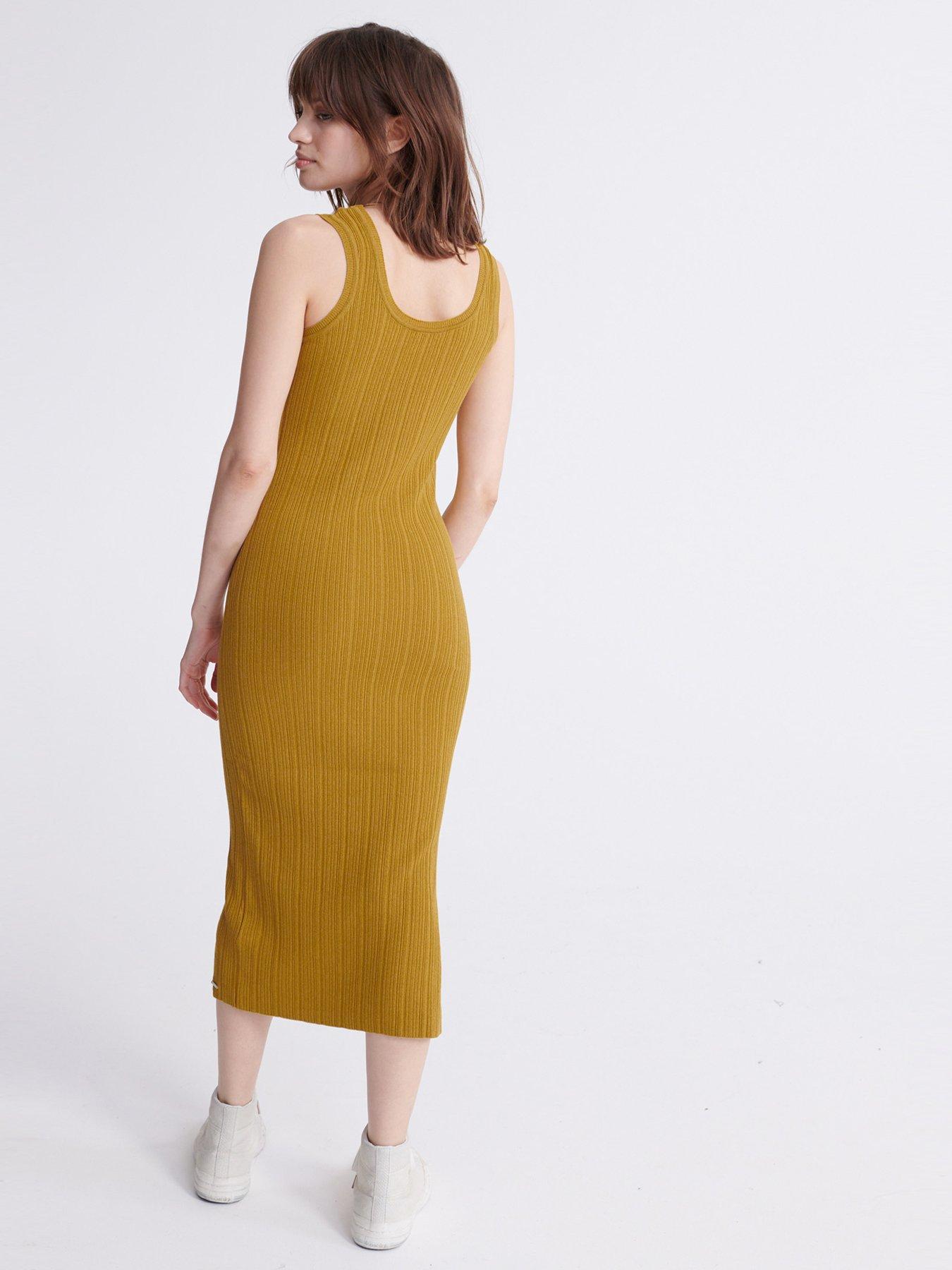 superdry yellow dress