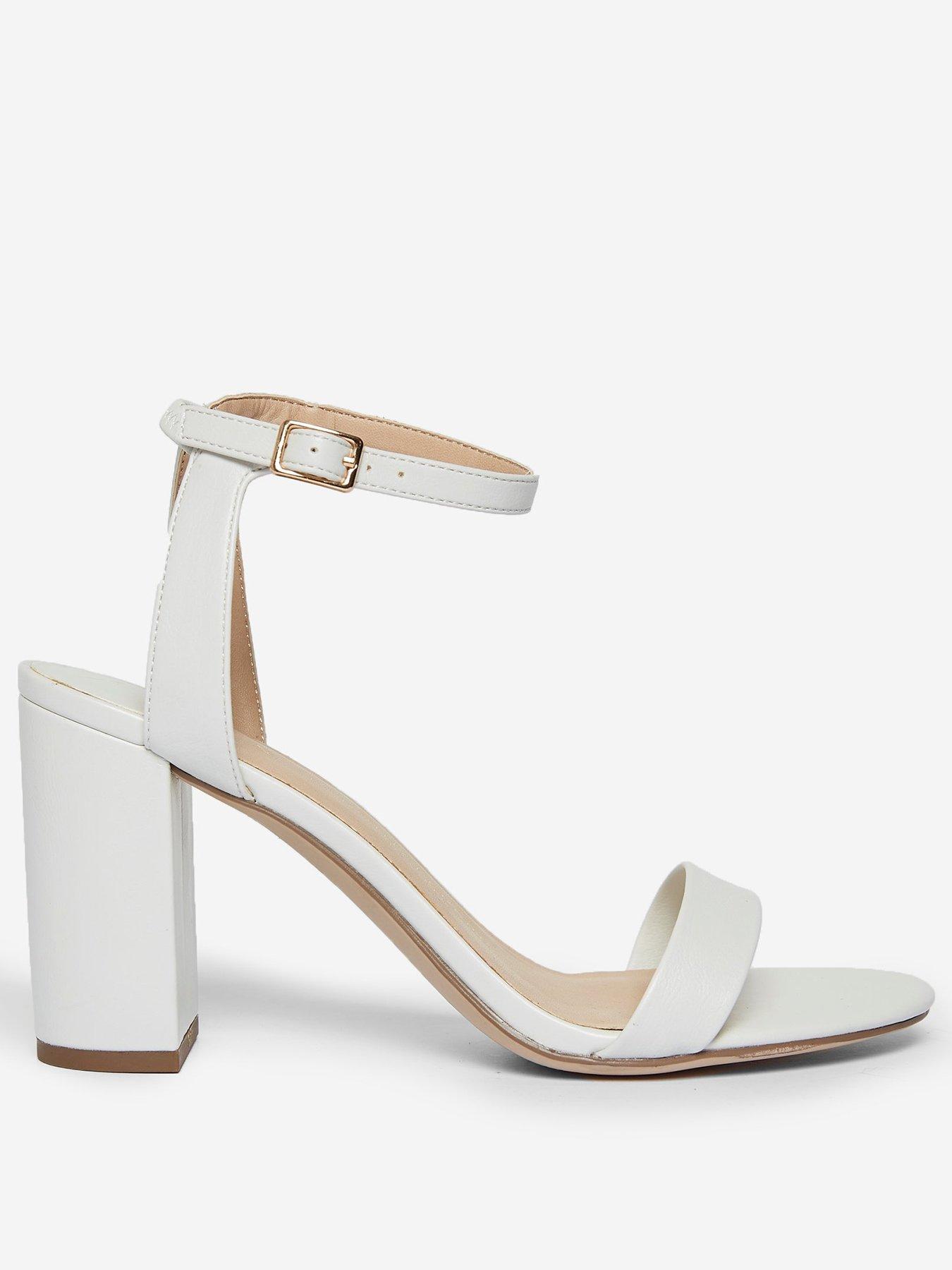 shimmer block heels