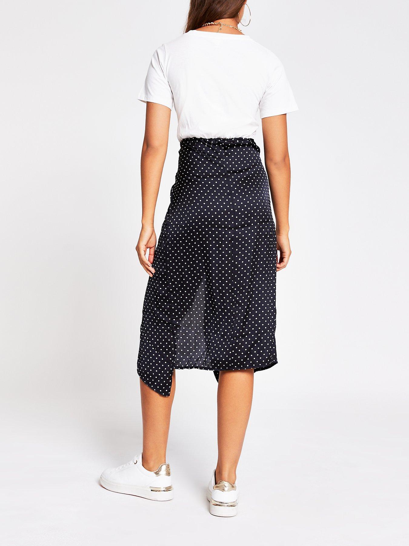 river island white spot dress