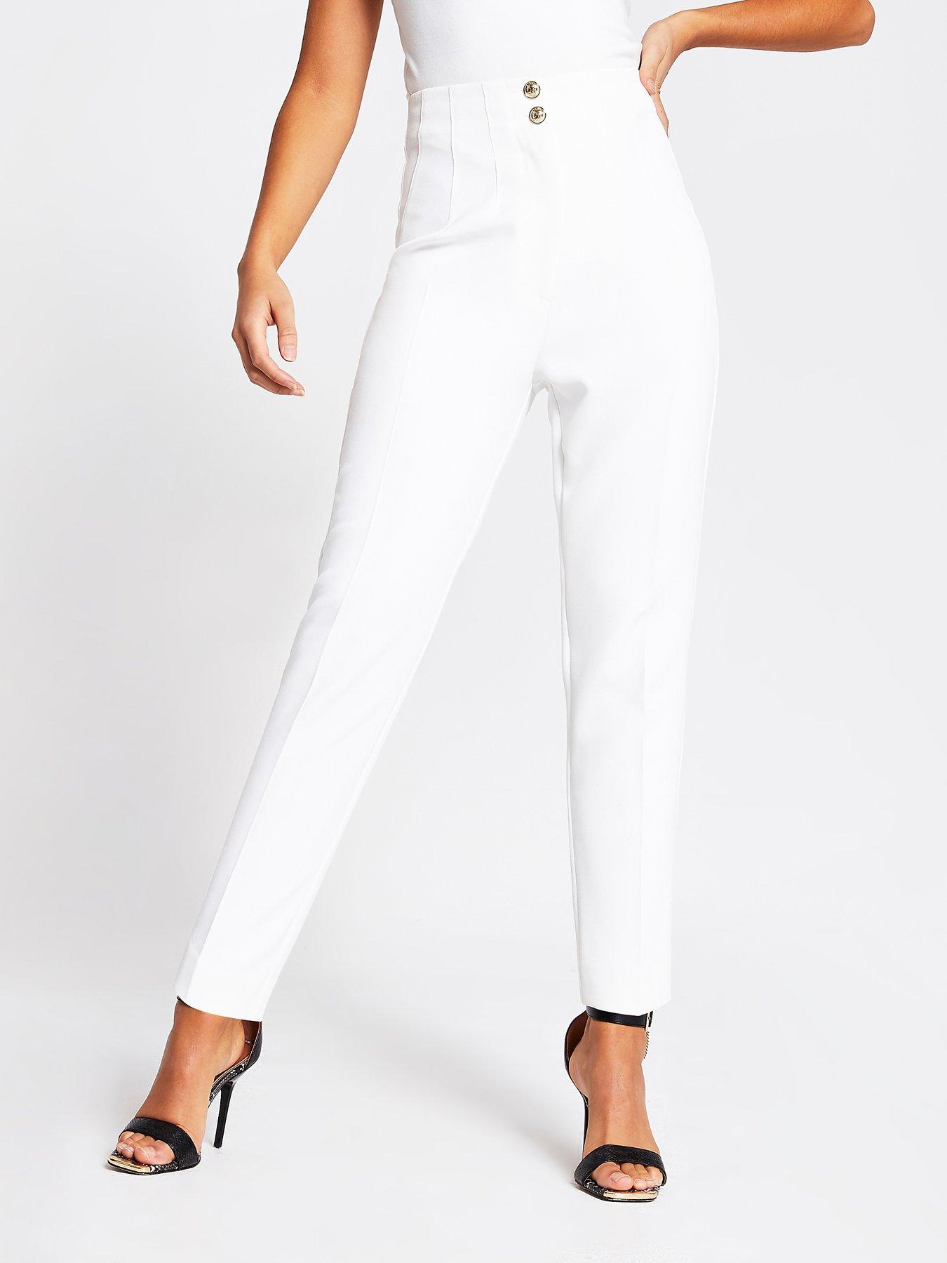 white trouser suit river island