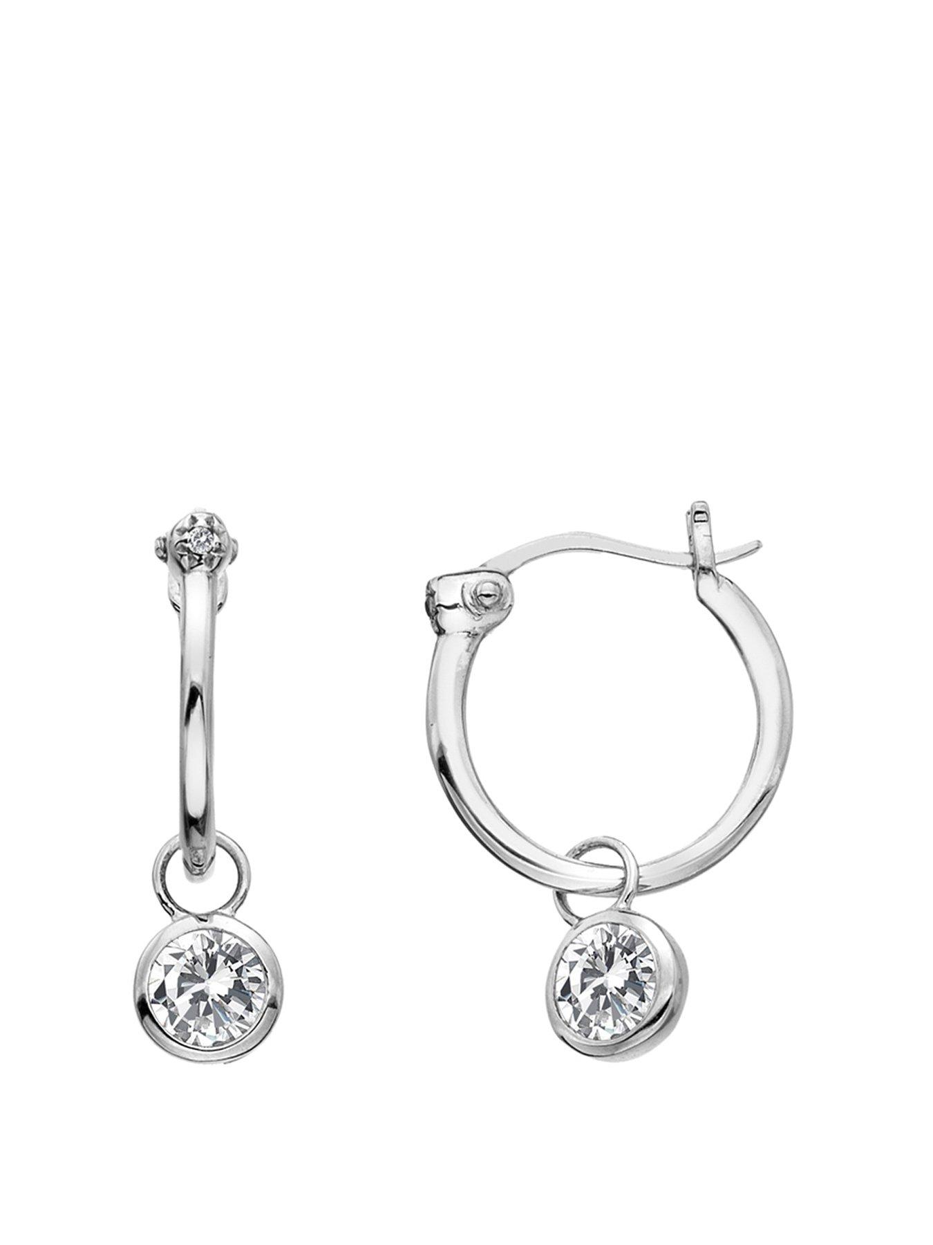Jewellery & watches White Topaz Drop Earrings
