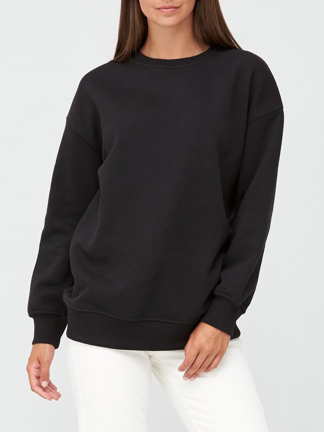 longline crew neck sweatshirt