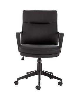 Product photograph of Pluto Office Chair - Black from very.co.uk