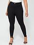  image of v-by-very-curve-power-stretch-sculpting-high-waistnbsptrousers-black