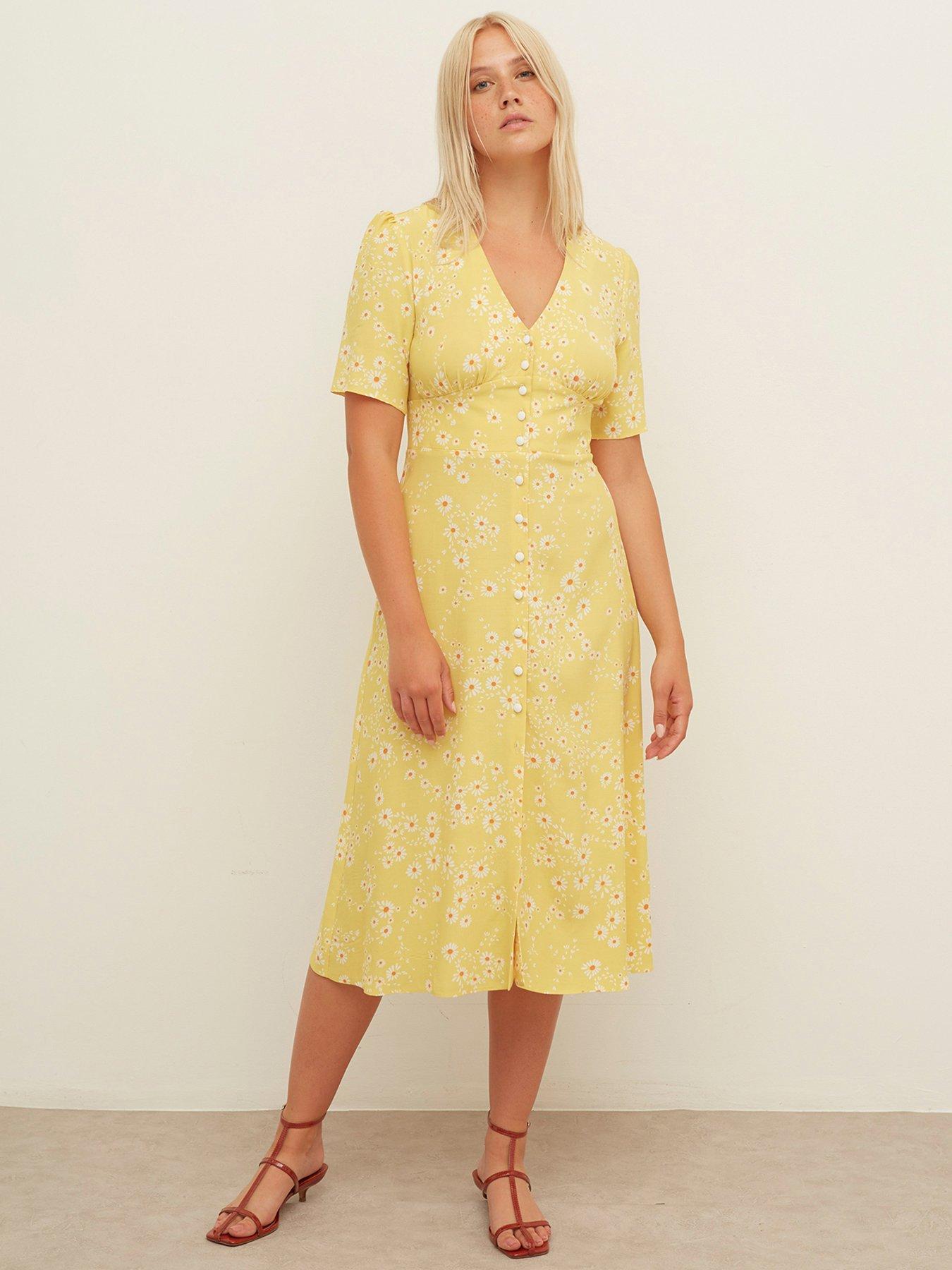 mustard midi dress uk
