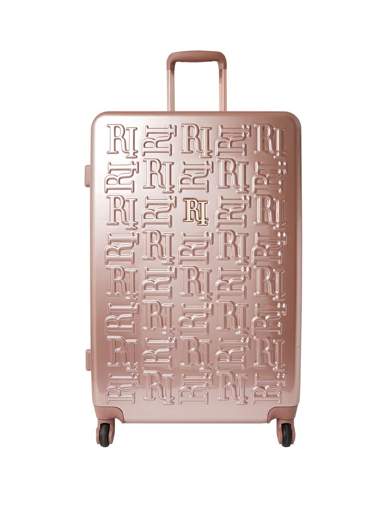 rose gold large suitcase