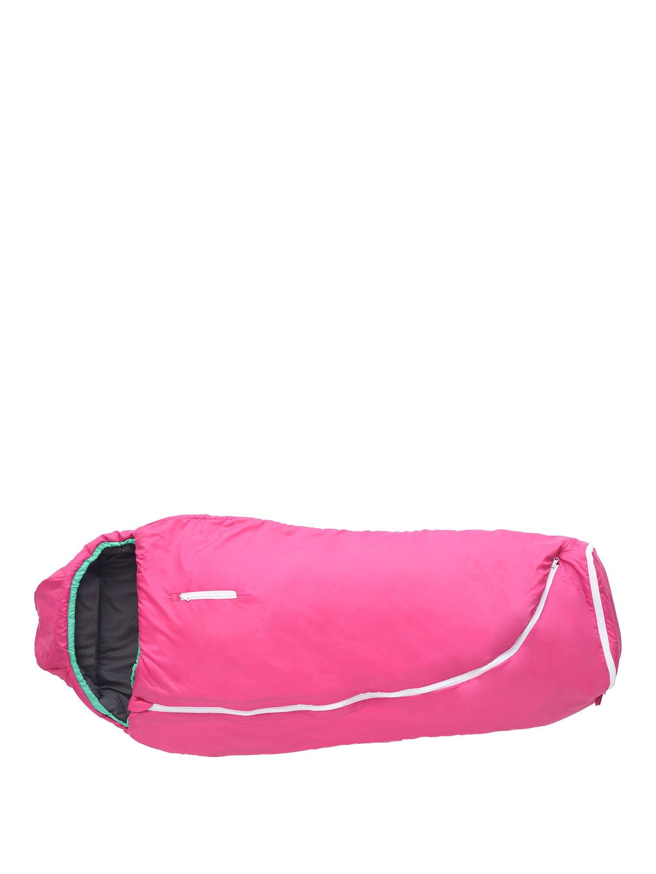 Mummy Shaped Pink Sleeping Bag very