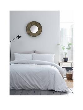 Product photograph of Serene Dart Duvet Cover Set In White from very.co.uk