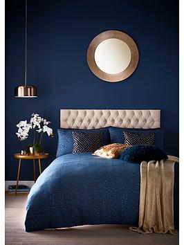 Product photograph of Tess Daly Topaz Duvet Cover Set - Navy from very.co.uk
