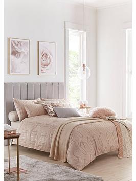 Product photograph of Tess Daly Phoebe Duvet Cover Set - Blush Pink from very.co.uk