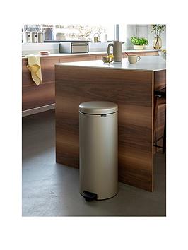 Product photograph of Brabantia Newicon 30-litre Pedal Bin Ndash Champagne from very.co.uk
