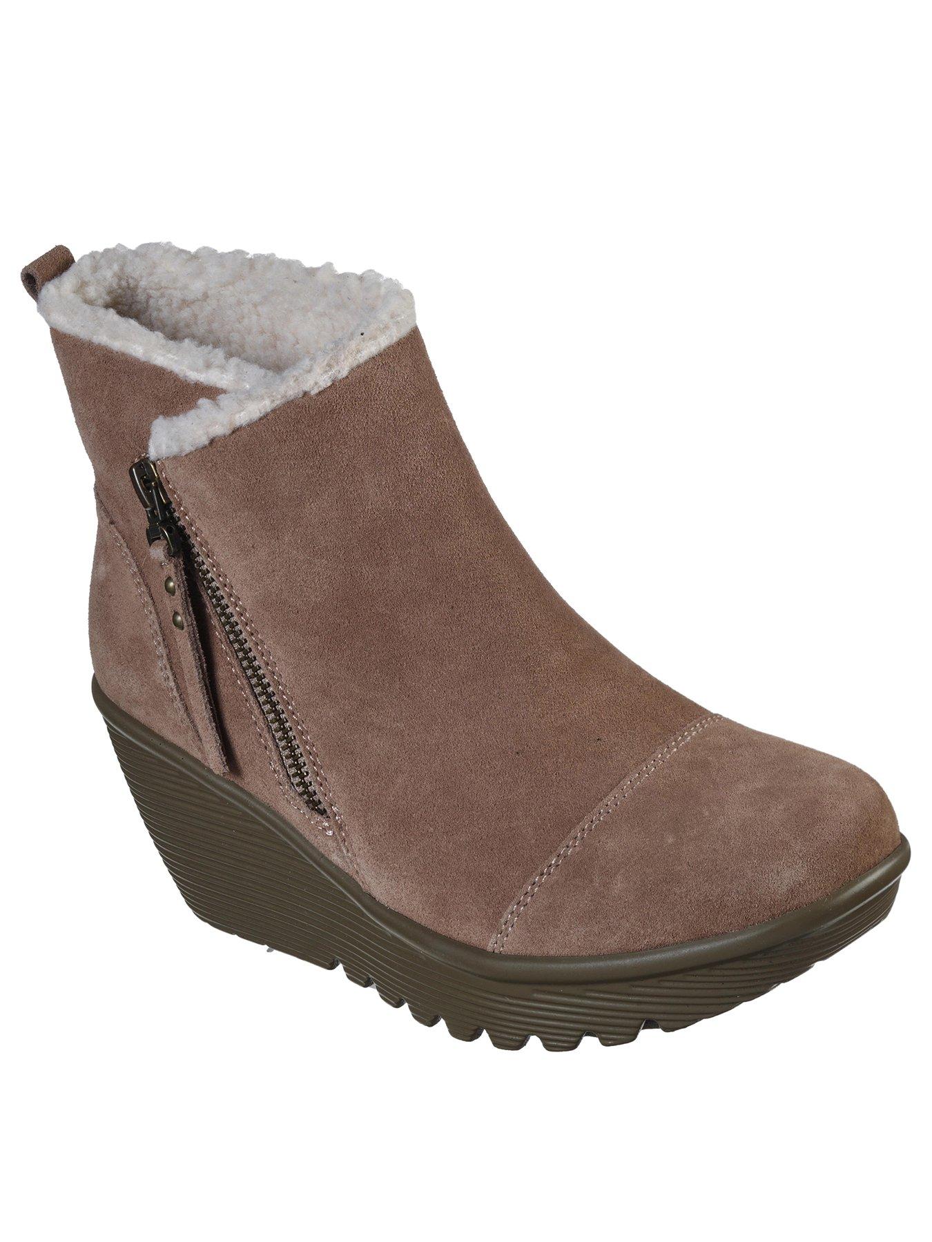 skechers wedge boots uk