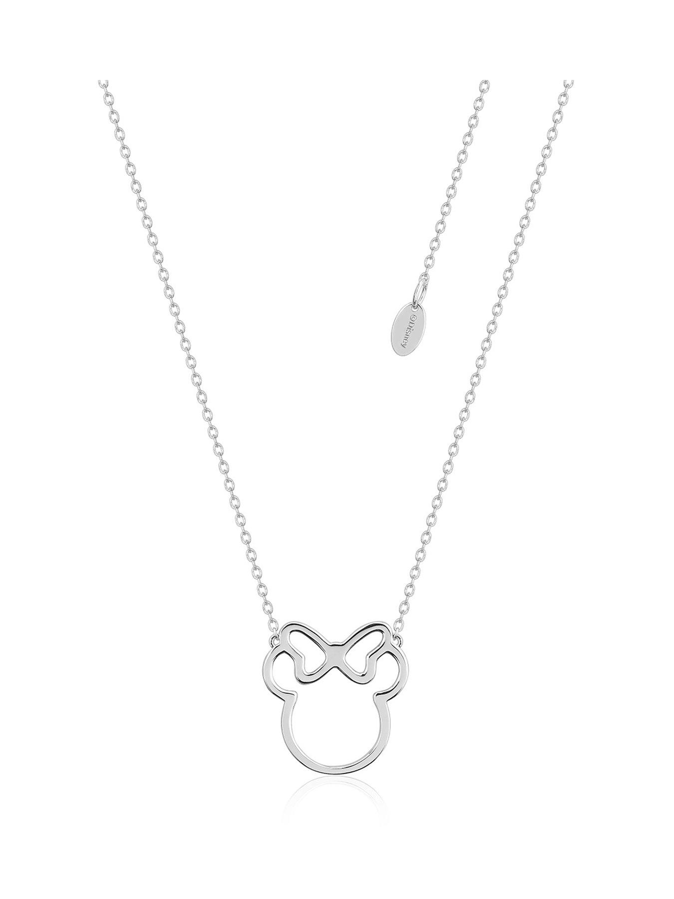 Disney Dinsey Sterling Silver Minnie Mouse Outline Neckalce review