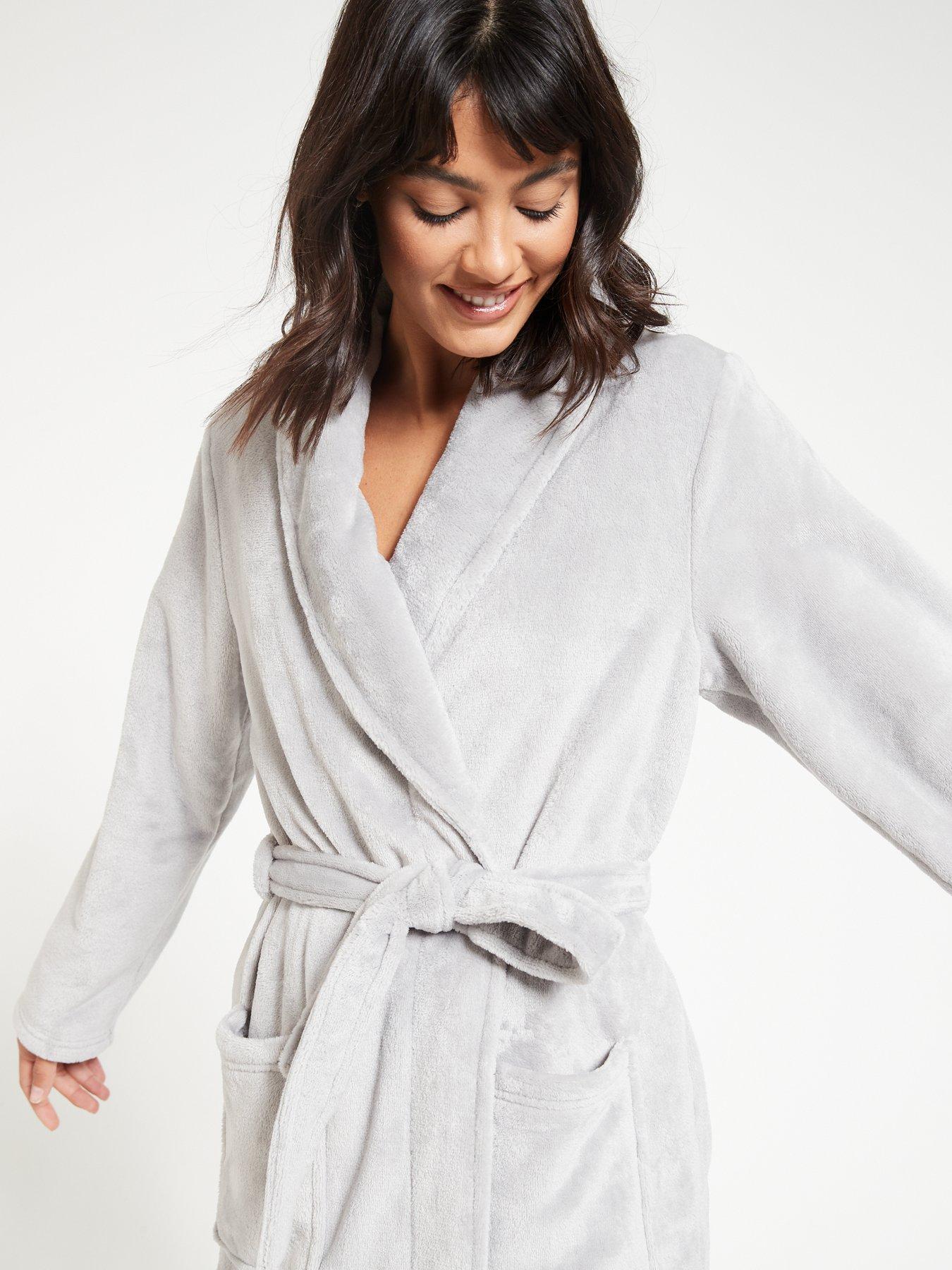 Image 4 of 4 of Everyday Supersoft Dressing Gown - Grey