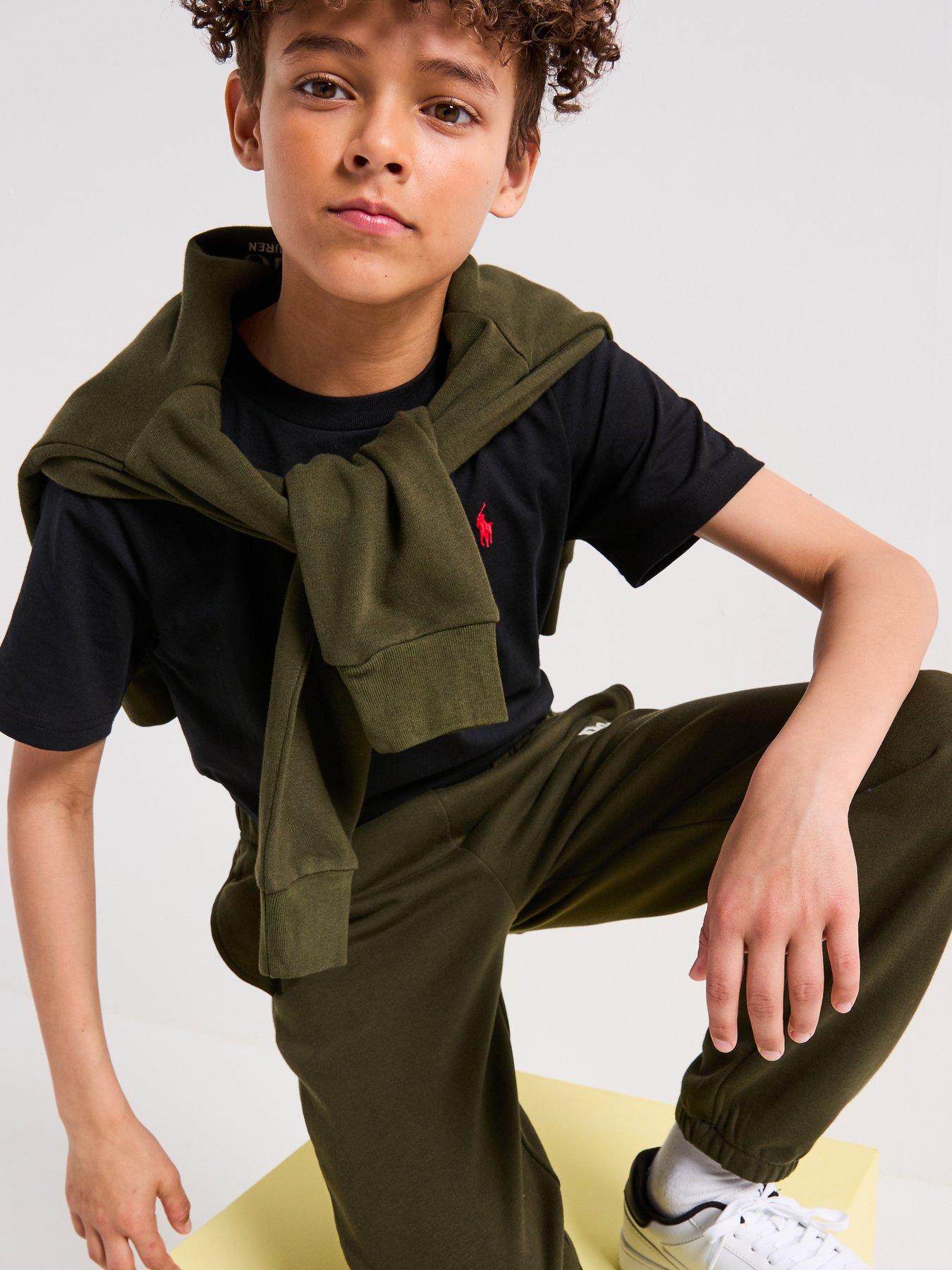 Image 4 of 6 of Polo Ralph Lauren Boys Classic Short Sleeve T-Shirt - Black