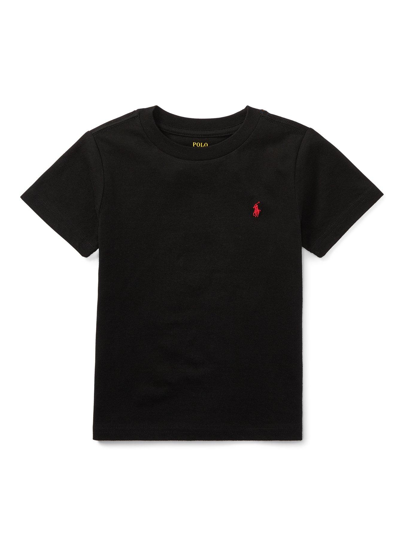 Image 5 of 6 of Polo Ralph Lauren Boys Classic Short Sleeve T-Shirt - Black