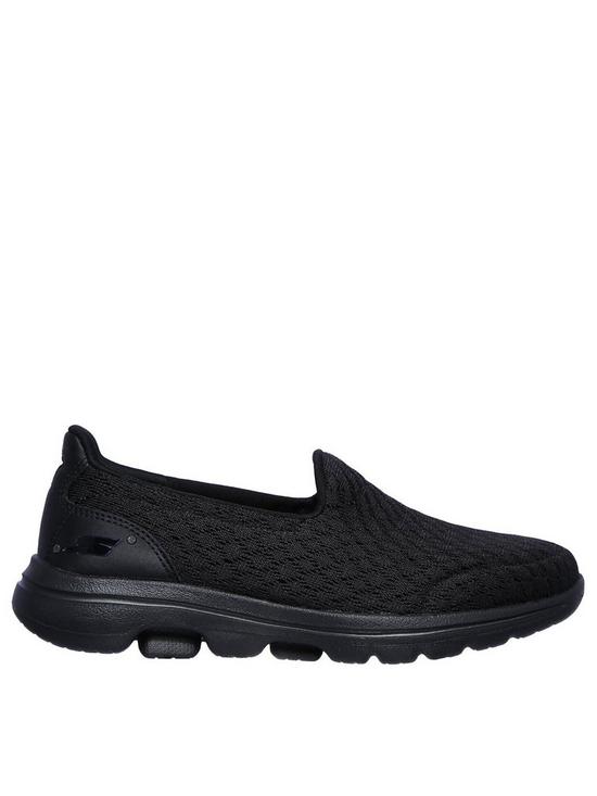 back image of skechers-gowalk-5-slip-on-shoe-black