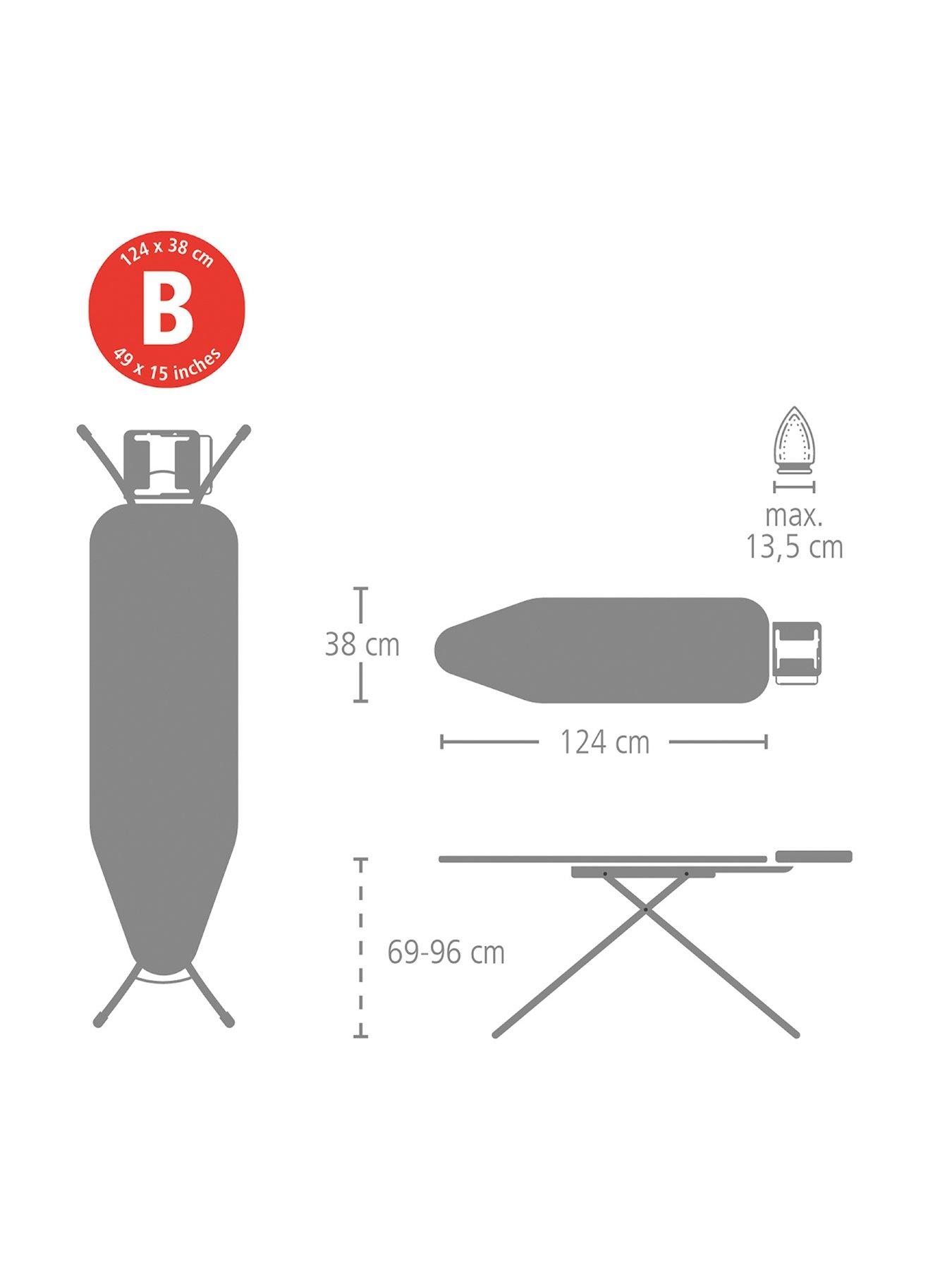 Image 5 of 5 of Brabantia Ironing Board B with Black Denim Print Cover