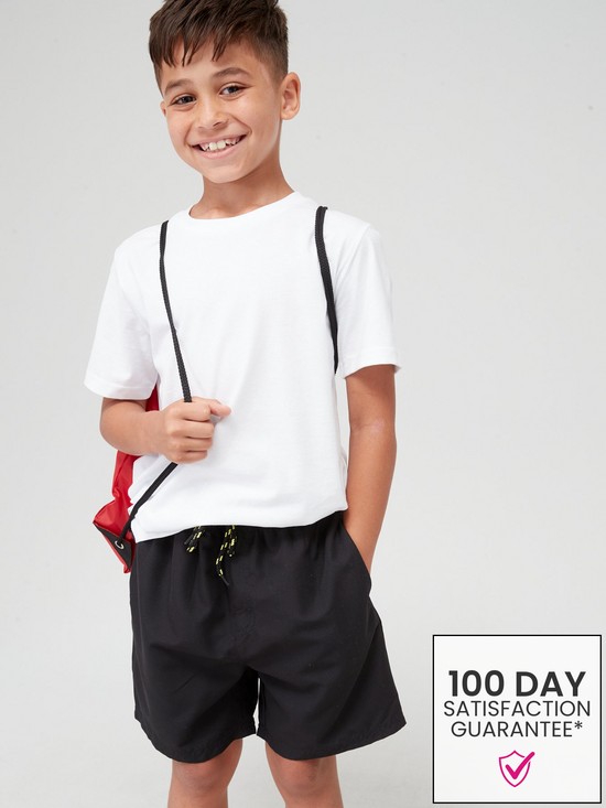 front image of everyday-boys-schoolnbspswim-short-black