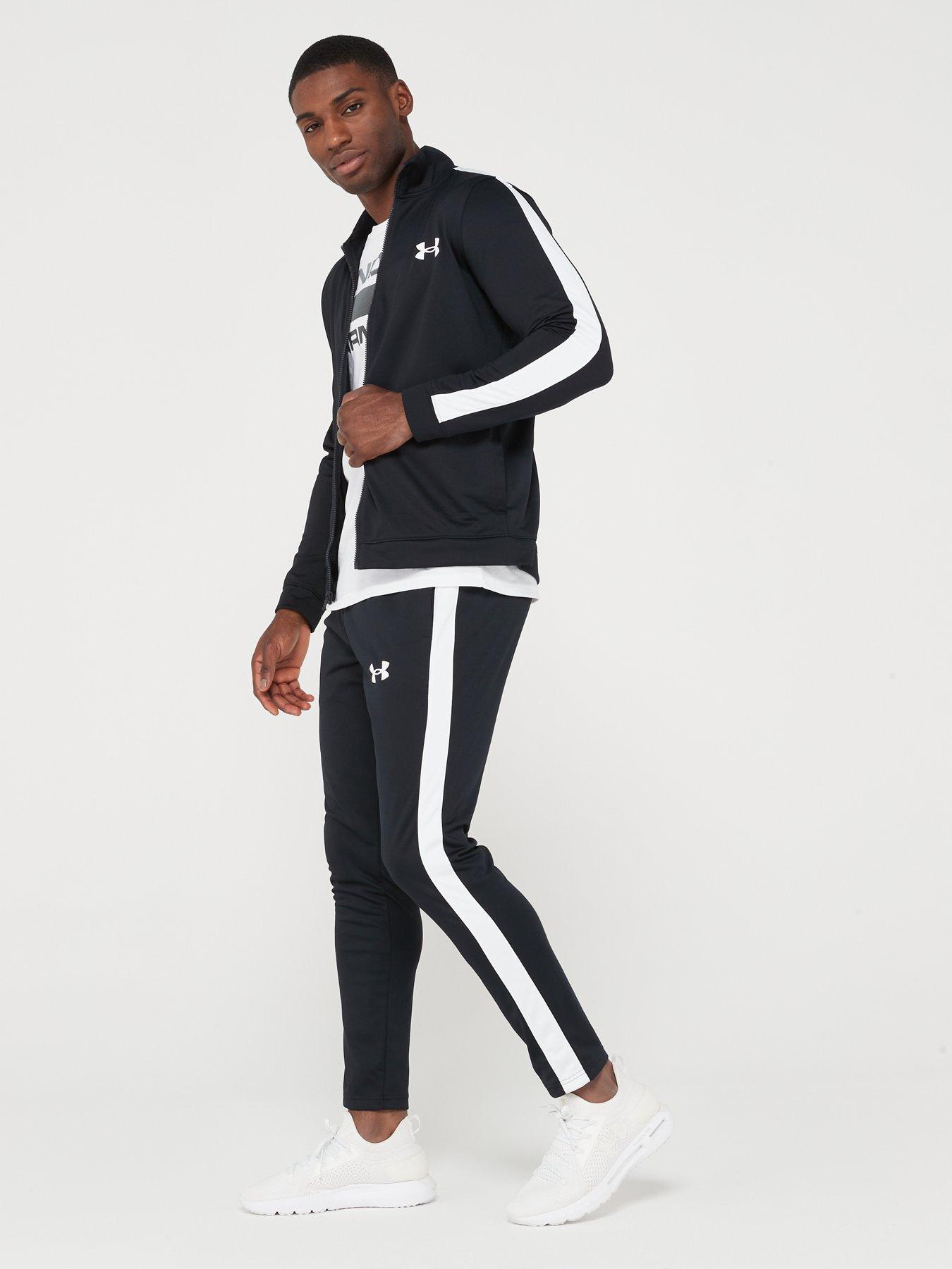 UNDER ARMOUR Training Knit Tracksuit - Black/White | very.co.uk