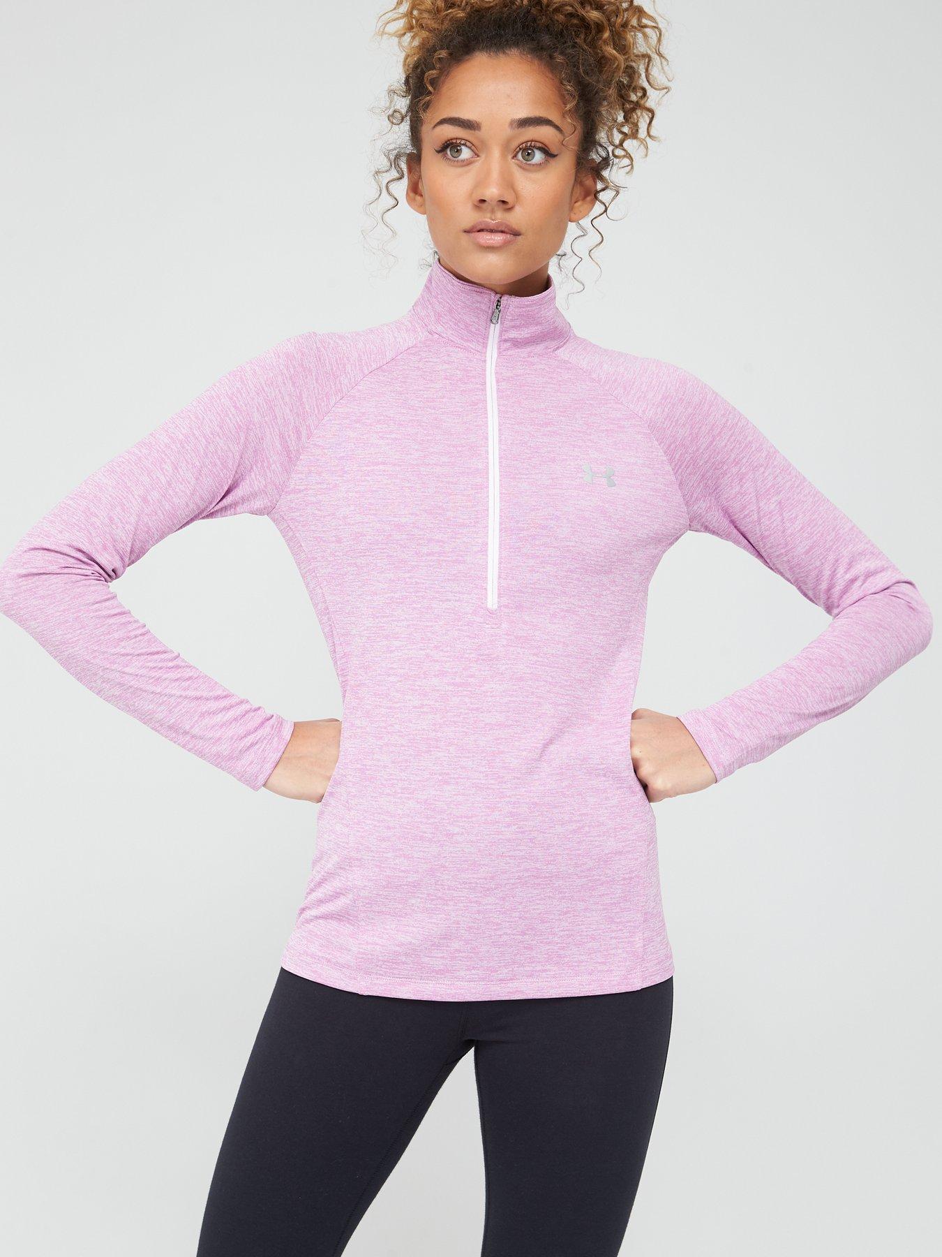 lilac under armour half zip