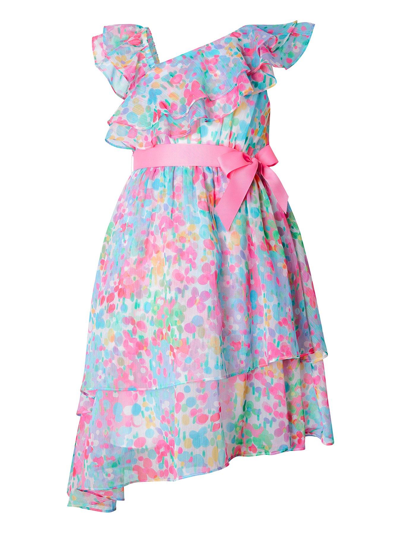 Monsoon Girls Nancy Floral Asymmetric Frill Dress review