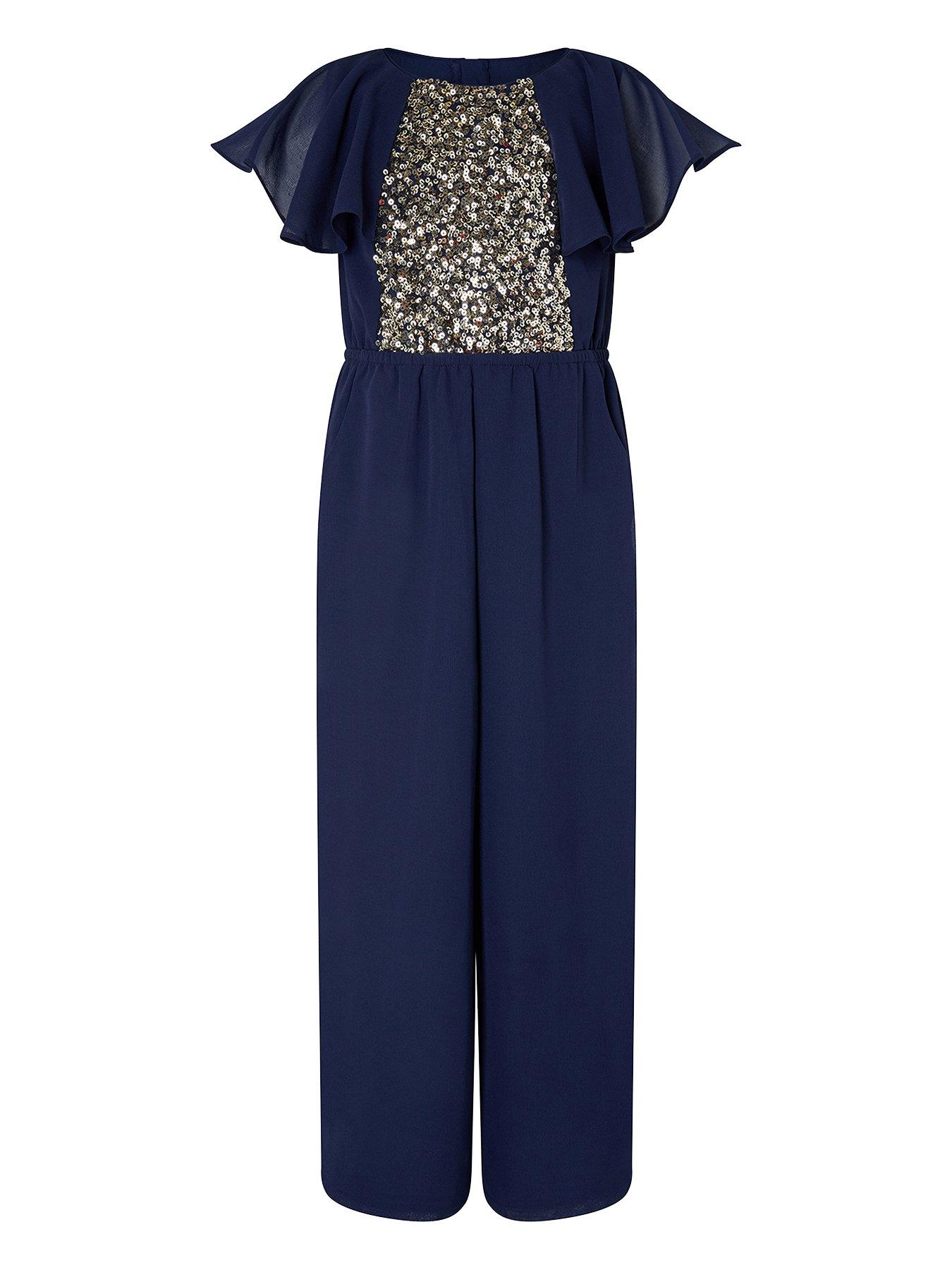 Monsoon Girls Bonita Cape Sleeve Sequin Jumpsuit review