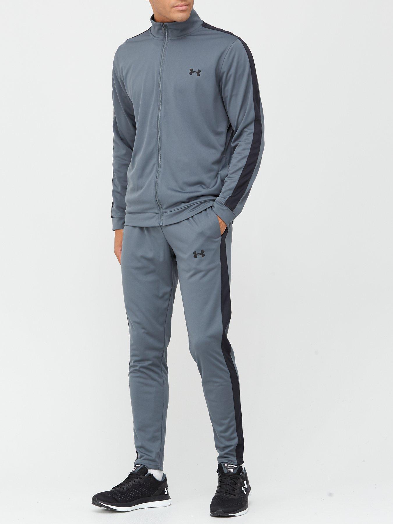 UNDER ARMOUR Training Knit Tracksuit - Grey/Black | very.co.uk