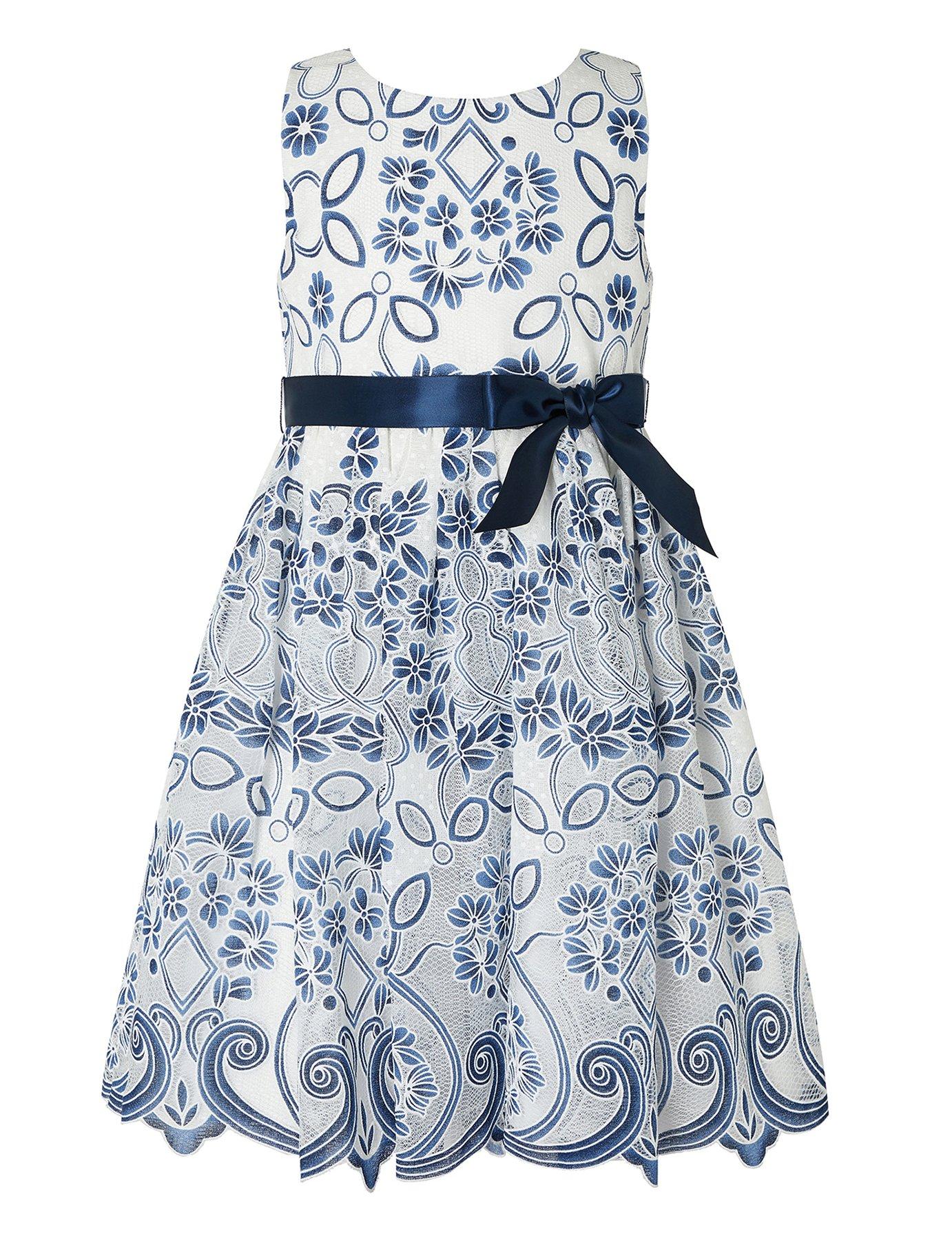 monsoon girls navy dress