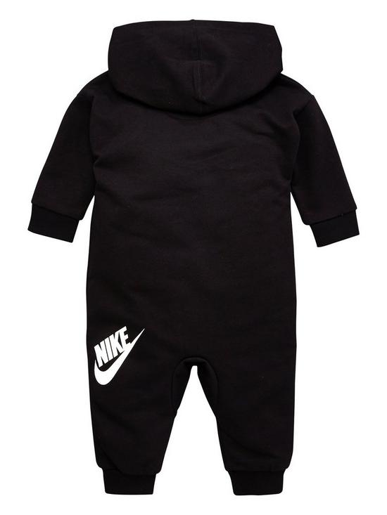back image of nike-baby-french-terry-coverall-black