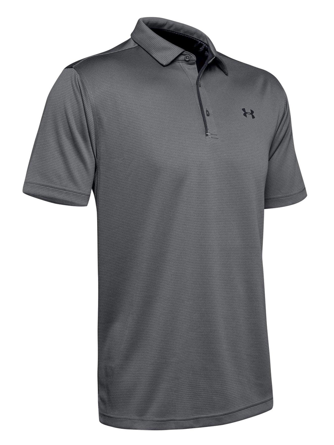 UNDER ARMOUR Mens Golf Tech Polo - Grey