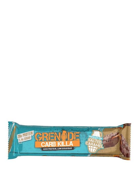 stillFront image of grenade-carb-killa-bars-chocolate-chip-salted-caramel-box-of-12