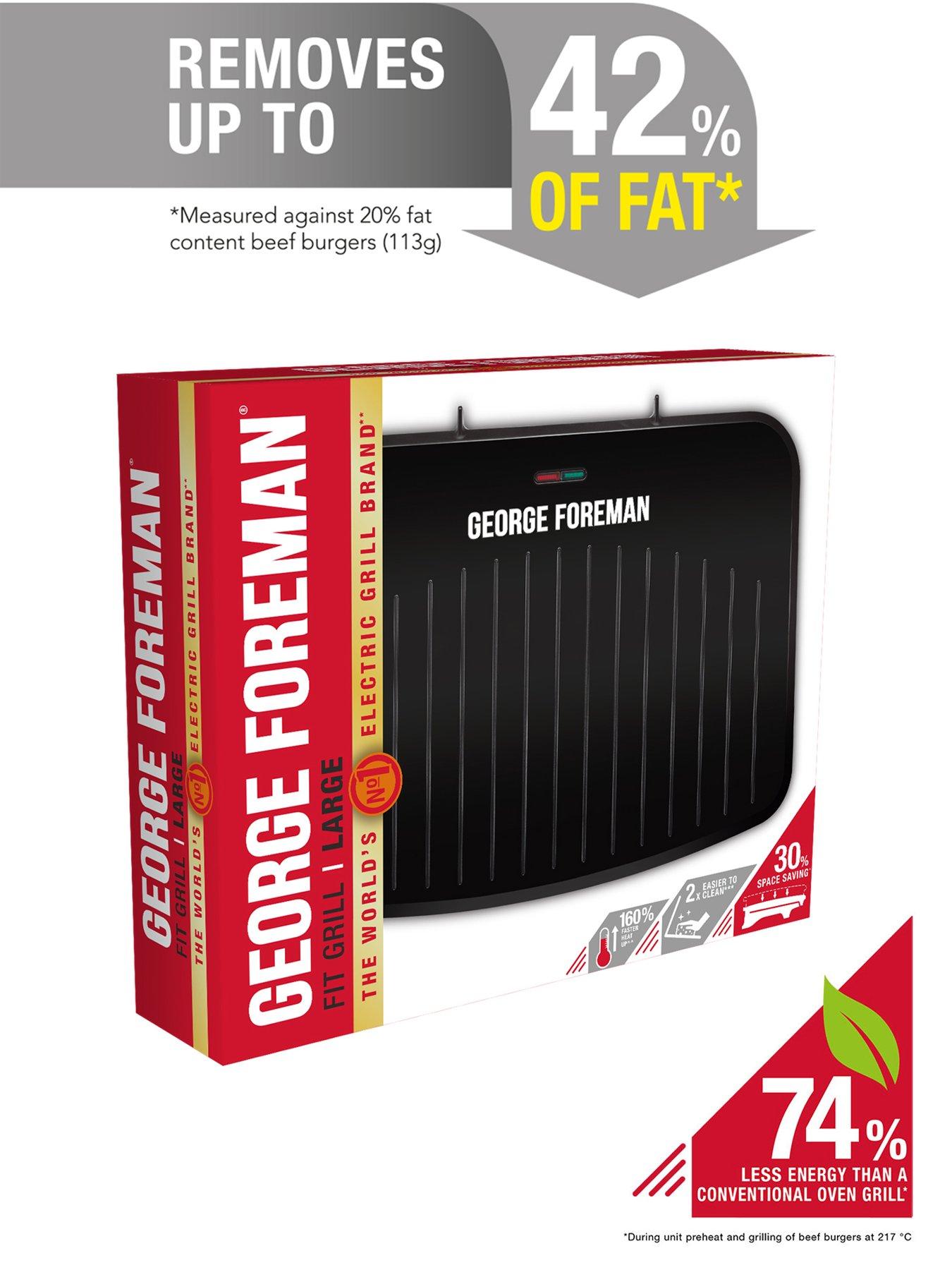 George Foreman Large Black Fit Grill 25820 Very