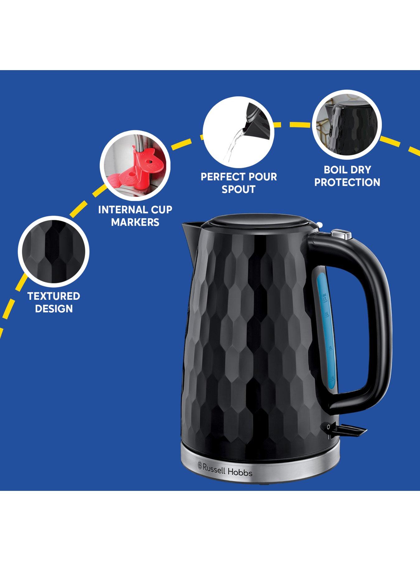 Image 3 of 7 of Russell Hobbs Honeycomb Black Plastic Kettle - 26051