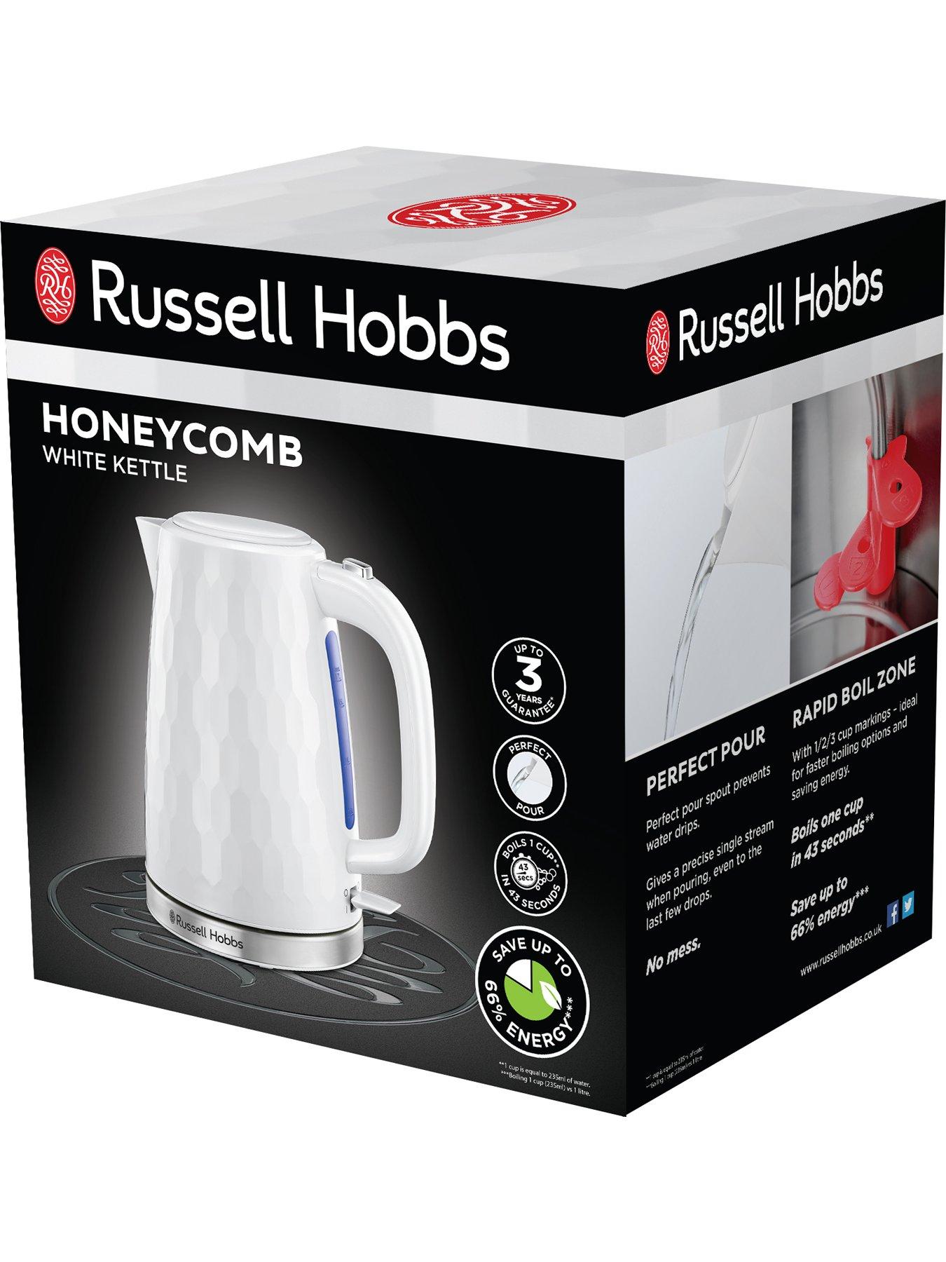 Image 6 of 8 of Russell Hobbs Honeycomb White Plastic Kettle - 26050