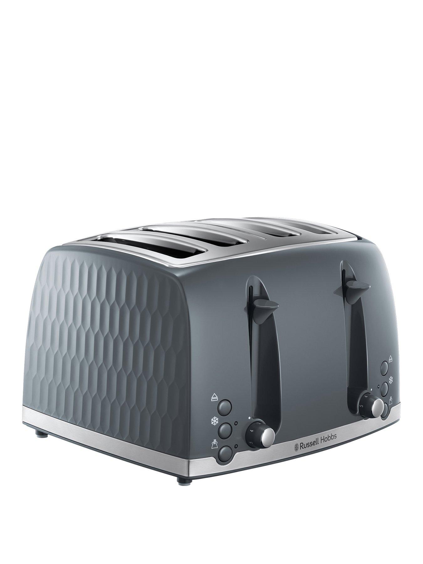 Russell Hobbs 4 Slice Grey Plastic Toaster 26073 very.co.uk