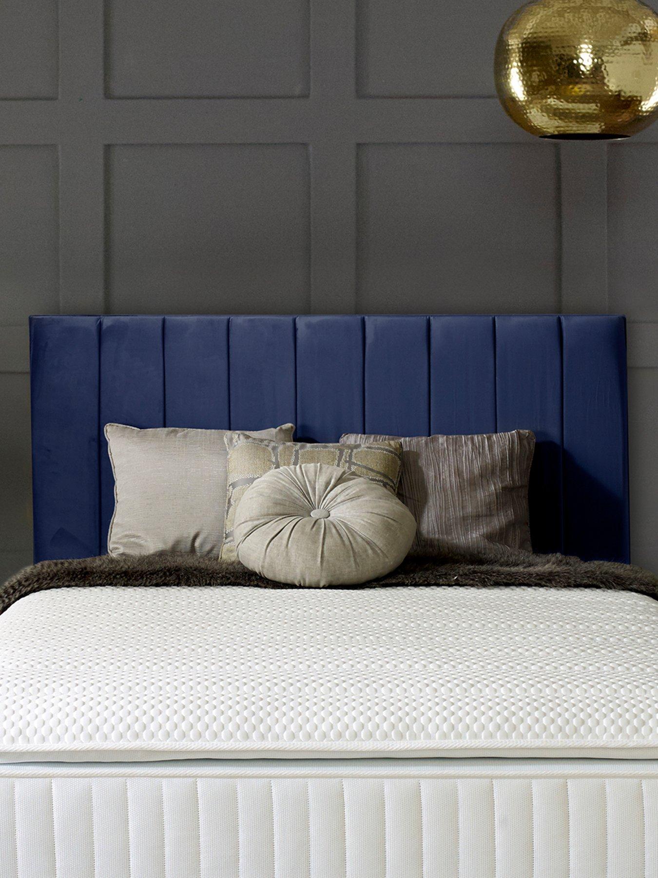 Shire Beds Liberty Velvet Headboard - Navy - FSC Certified