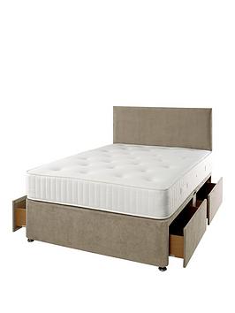 Product photograph of Shire Beds Tivoli Ortho Divan With Storage Options - Excludes Headboard from very.co.uk