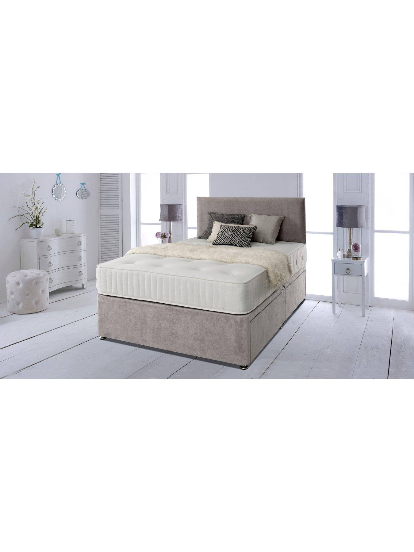Shire Beds Tivoli Ortho Mattress and Upholstered Divan Base Bed Set (Headboard sold separately) - FSC® Certified