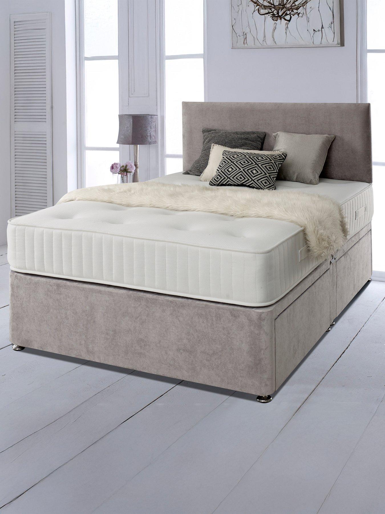 Shire Beds Tivoli Ortho Mattress and Upholstered Divan Base Bed Set (Headboard sold separately) - FSC® Certified
