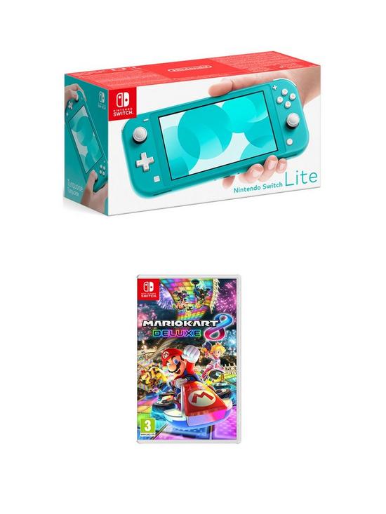 front image of nintendo-switch-lite-nbspconsole-with-mario-kart-8-deluxe