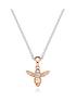 beaverbrooks-mini-b-childrens-silver-and-rose-gold-plated-cubic-zirconia-bee-pendantfront