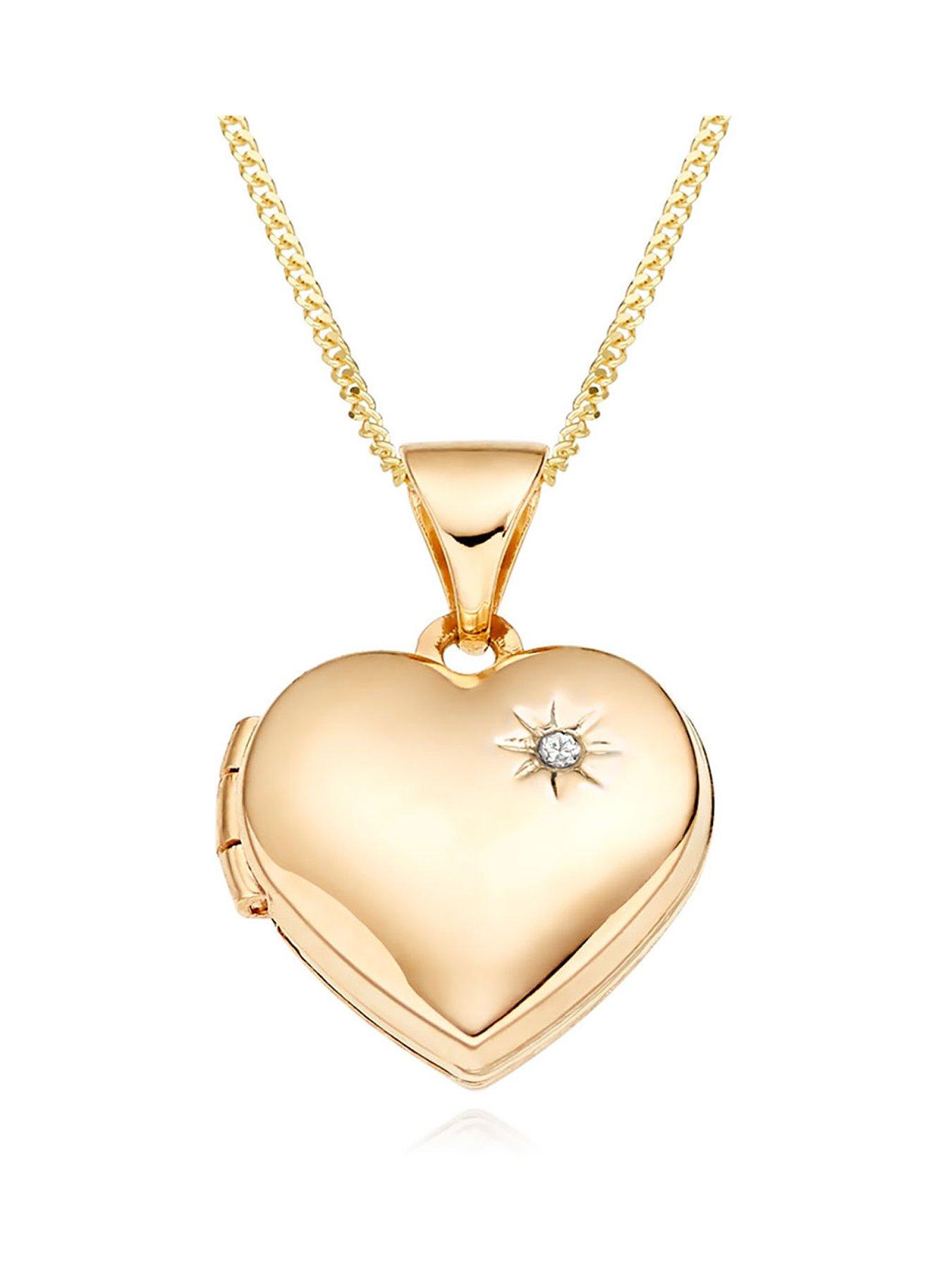 Childrens gold deals locket necklace