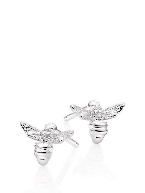 beaverbrooks-mini-b-childrens-silver-cubic-zirconia-bee-earrings