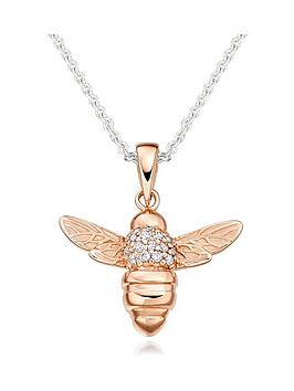 beaverbrooks-rose-gold-plated-silver-cubic-zirconia-bee-pendant